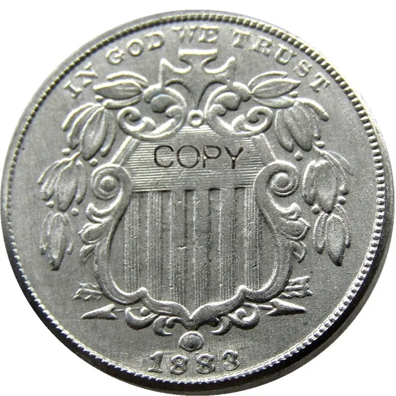 US 1883 щит пять цент, копия монеты