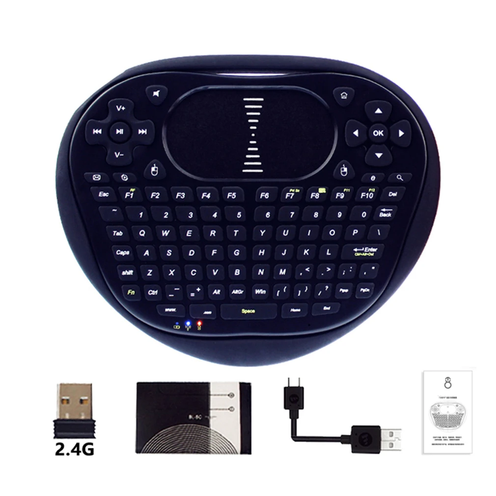 Новая беспроводная мини-клавиатура T8 2 4G Air Fly Mouse резиновая клавиатура Мути-тачпад