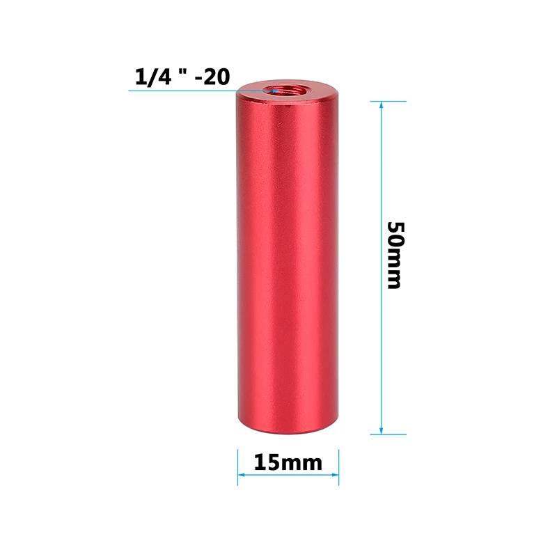 2 Pcs Aluminum 15mm Micro Rods 2" Standard with 1/4"-20 Female Threads For Camera Shoulder Rig camera accessories