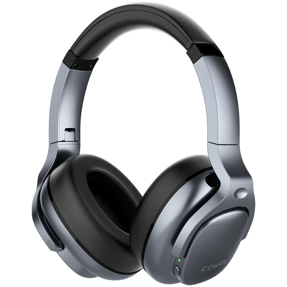 COWIN E9, активные наушники с шумоподавлением, bluetooth-наушники, беспроводная гарнитура с микрофоном, Aptx HD sound - Цвет: Silver
