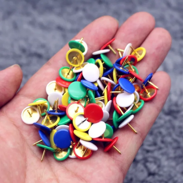 Thumbtacks Creative Push Pins  Pins Thumbtacks Thumb Tacks - 500pcs Set  Color Round - Aliexpress