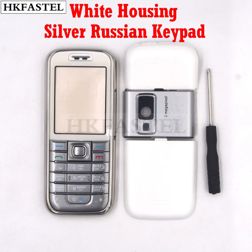 HKFASTEL для Nokia 6233 высокое качество новинка полный корпус чехол + английская/Русская