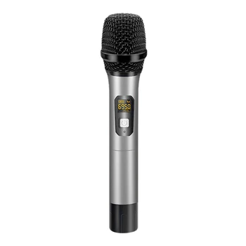 

UHF Handheld Dynamic Karaoke Wireless Microphone System with Rechargeable Receiver, 1/4 Inch Plug, for Church/PA Systems/Busines