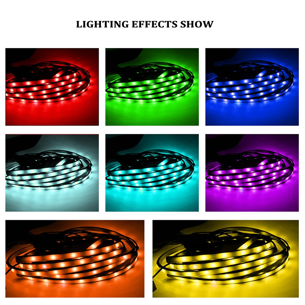 

Atmosphere Lamp Car Bottom Chassis Strip Bar Ambient Light Remote Control Decorative Auto Styling Accessories RGB Led Neon 12v