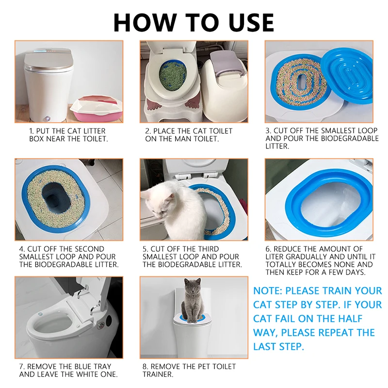 Унитаз для кошек из АБС пластика тренировочный инструмент принадлежности уборки