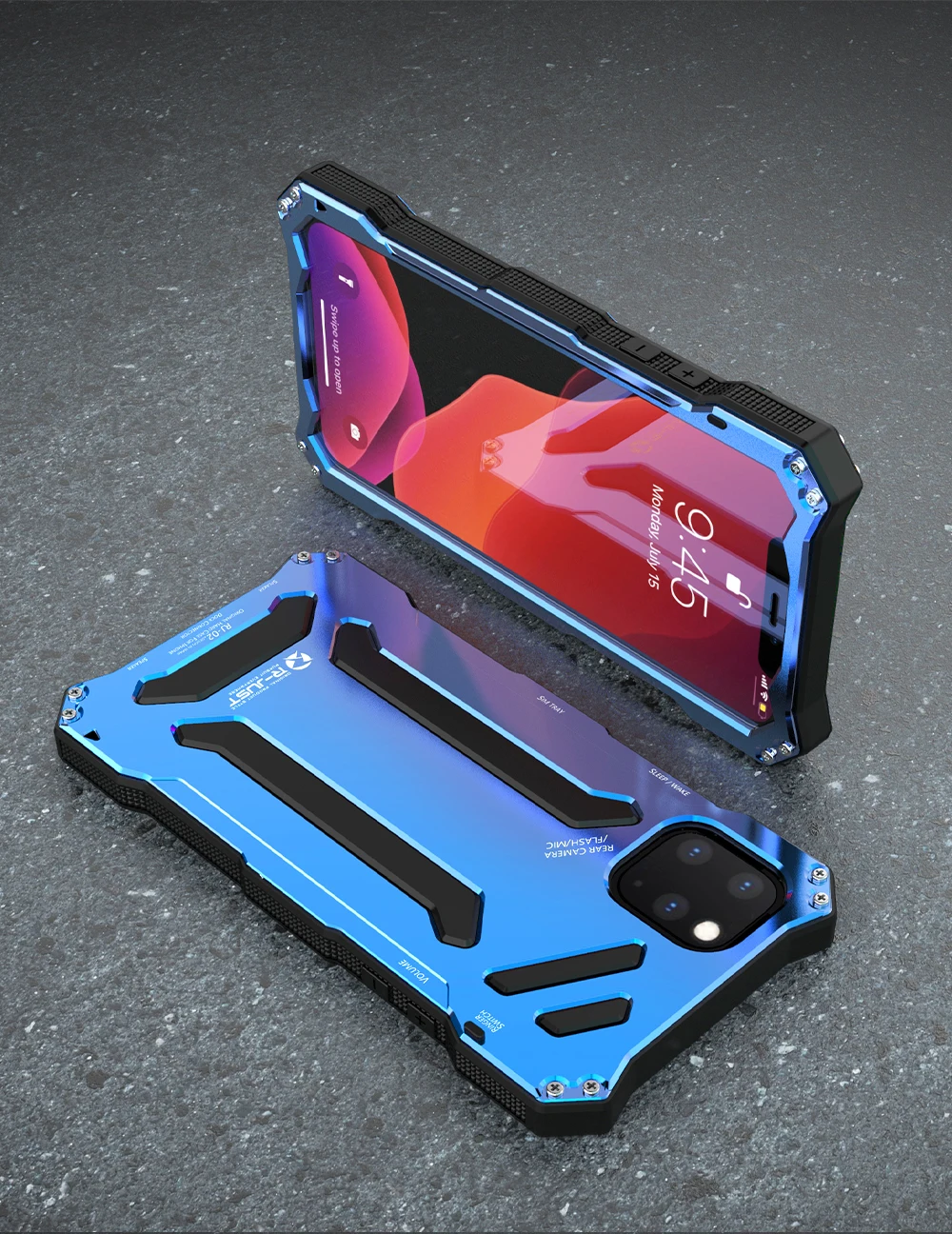 R-JUST Броня Алюминиевый металлический чехол для iPhone11 11 Pro Max 11 Pro XS XR чехлы для телефонов Gundam Life водонепроницаемый ударопрочный