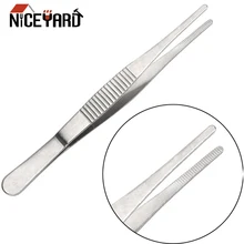 NICEYARD длинный Пинцет из нержавеющей стали для барбекю, Прямой пинцет, зубчатый пинцет, сделай сам, Домашний медицинский инструмент для кухни и сада, инструмент для барбекю