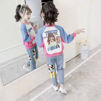 

Sports Girls Clothes Set Girls clothing Suit top+Pants 2 Pcs Spring Children's Set Teen Girls Clothes Suit 4 6 8 12 Years