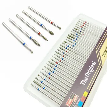 

30pcs/Set Dental Diamond burs Nail Drill Bit Milling Cutter Rotary Bur Clean Files Electric Machine Nail Art Manicure Tools