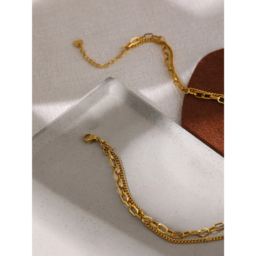 Fashion Double Sided Black White Shell Pendant Necklace Stainless Steel - Image 4