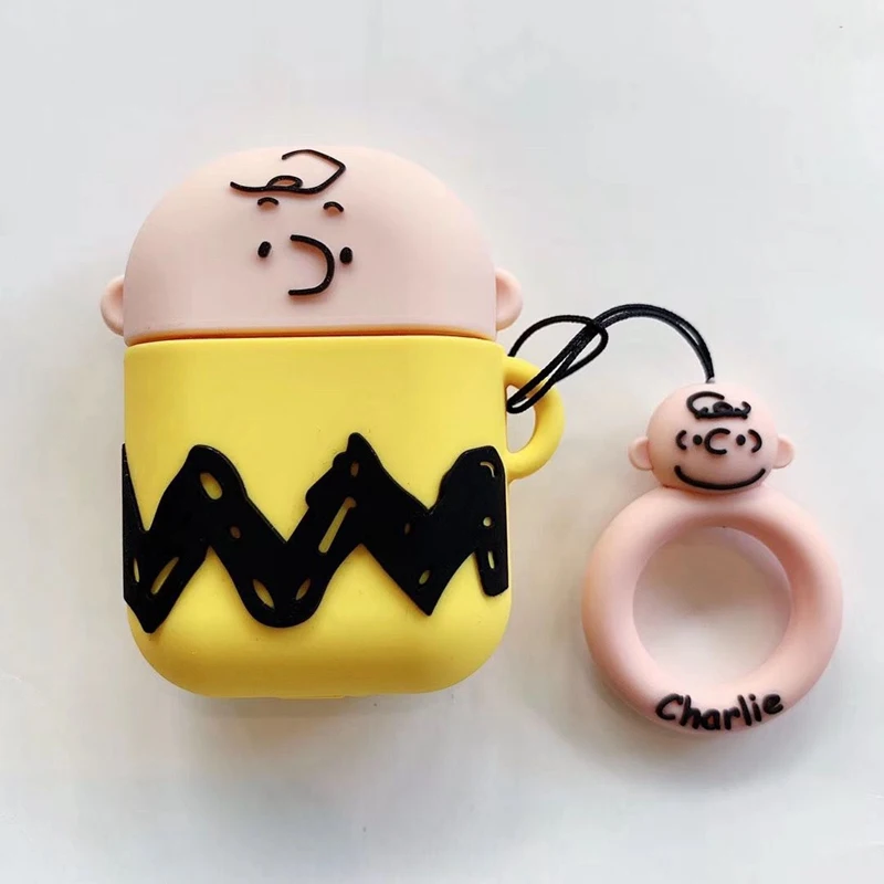 186-1 3D милый чехол для наушников для Airpods 2 Чехол с изображением кота для Камеры Apple Air pods чехол силиконовый чехол для наушников с медведем для Earpods - Цвет: 186-1
