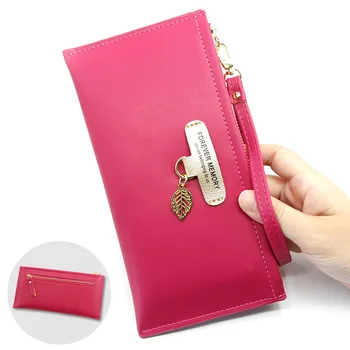 

Personality new lady zipper bag card bag lady wallet purse coin purse multi-card position clutch mobile phone position