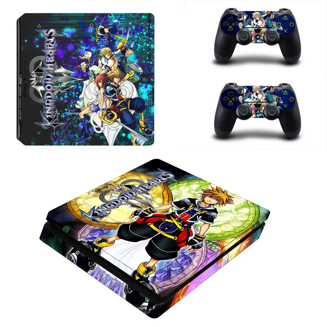 Kingdom Hearts PS4 Slim Stickers Play station 4 Skin Sticker Decals For PlayStation 4 PS4 Slim Console and Controller Skin Vinyl