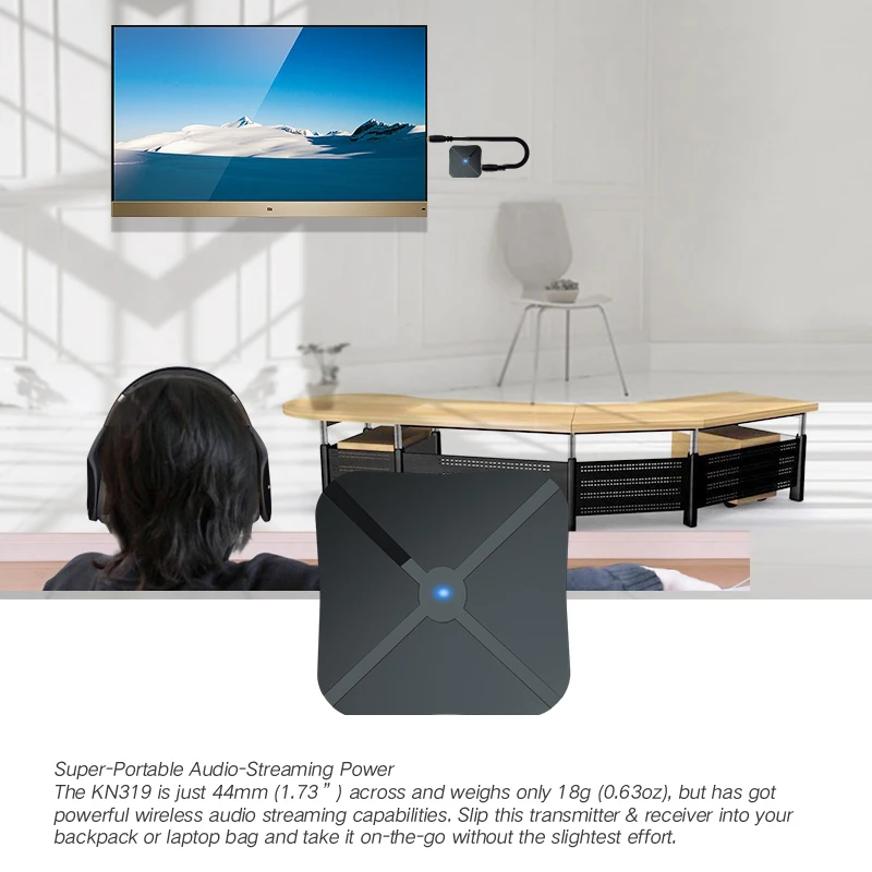 Bluetooth 4,2 приемник и передатчик Bluetooth беспроводной адаптер аудио с 3,5 мм AUX аудио для домашнего ТВ MP3 ПК