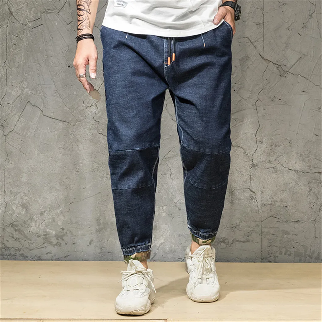 sweatpants men2019 Men's Summer Retro Jeans Casual Long Skateboard Straight Fashion Cowboy Large Size S-6XL 8.28