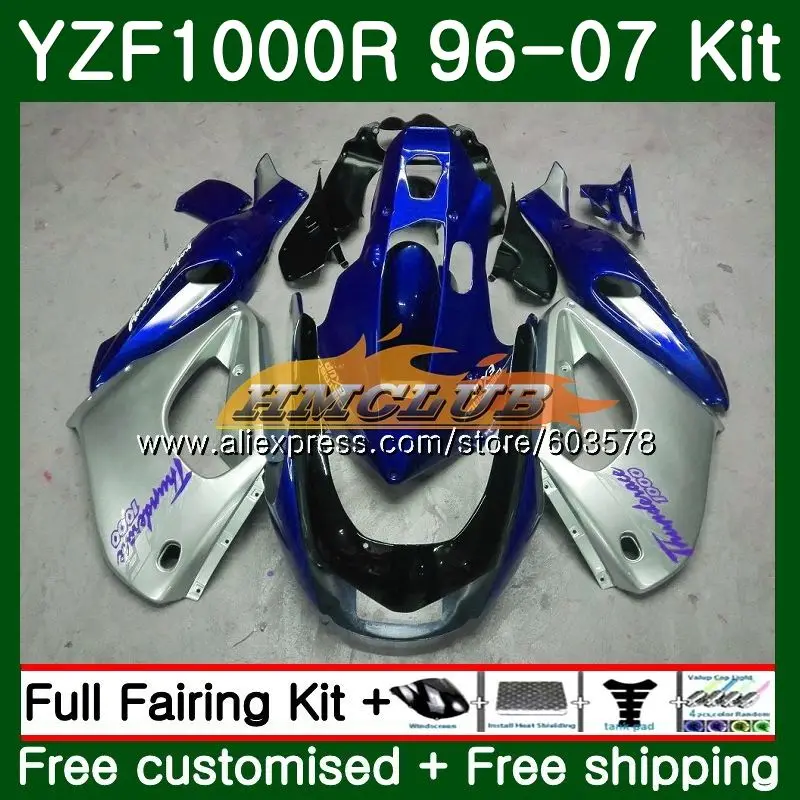 Набор для ухода за кожей YAMAHA YZF1000R Thunderace 1996 2007 глянцевый синий 61CL. 19 YZF-1000R YZF 1000R 96 97 98 99 00 01 02 03 04 05 06 07 обтекатель - Цвет: No. 1