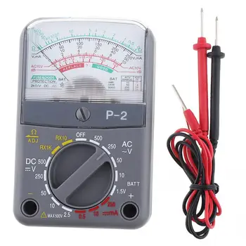 

P-2 Mini Portable Pointer-style Multimeter with One Pair Test Pen for Measuring DC AC Voltage / DC Curren /OHM