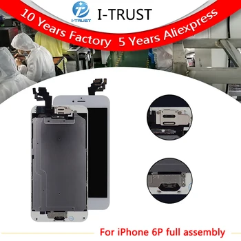 

10pcs/lot AAA Glass Touch Screen Digitizer & LCD Assembly Replacement For iPhone 6 Plus LCD with Front Camera & Homebutton