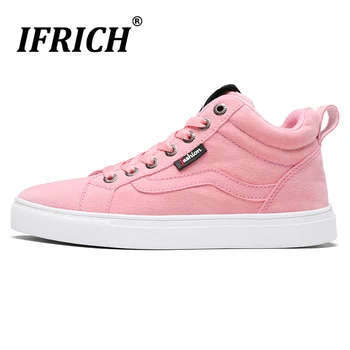 

Autumn/Winter Women Skateboarding Shoes Leisure Skateboard Shoes Sneakers Girls Shoes Pink and Black High Top Women Sneakers