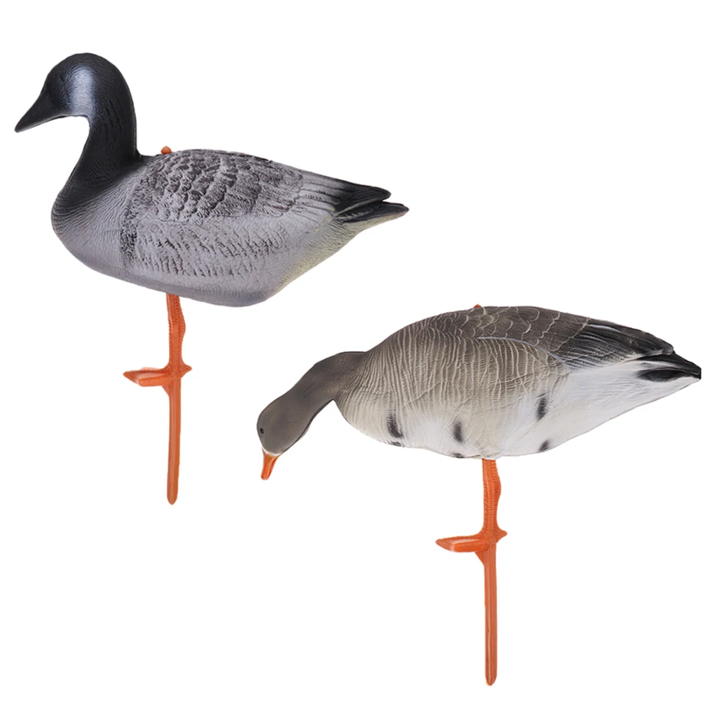 2 X Goose Decoy Decoying Hunting Shooting Bait Garden Decors Ornaments