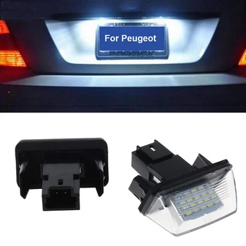 

12V LED Car Number License Plate Light Lamp For Peugeot 206 207 306 307 406 407 For Citroen C3 C4 C5 Auto License Plate Light