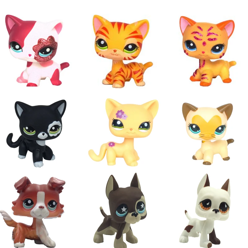 LPS CAT Pcs/set Littlest Pet Shop Bobble Head Toys Cat Standing Rare