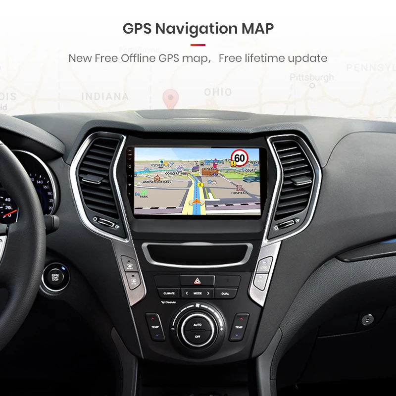 Junsun V1pro 4 + 64G Android 9 0 для hyundai Santa Fe 3 2013 2016 автомобильный Радио Мультимедиа Видео
