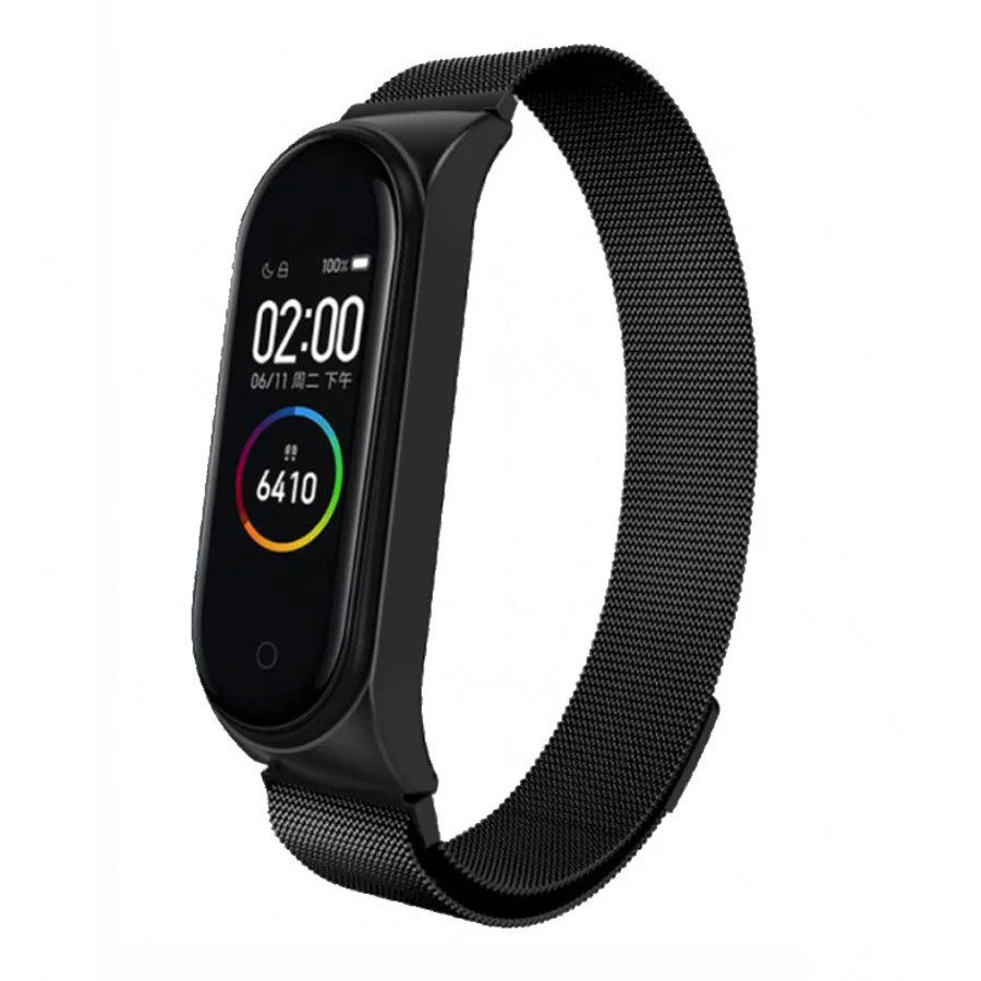 Ремешок для mi Band 4 3 металлический браслет из нержавеющей стали для Xiaomi mi Band 4 3 ремешок для mi band 4 3 магнитная пряжка 10 цветов