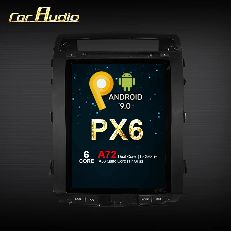 Автомобильный DVD для TOYOTA LAND CRUISER LC200 2008- gps навигация Android 9 Автомобильный мультимедийный плеер радио 12," wifi головное устройство