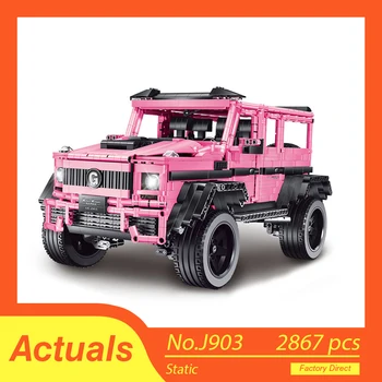 

MOC 1:8 Technic Series Off-road Vehicle Pink Suvs Racing G800 Car Model Building Blocks Bricks DIY Toys Christmas Gifts