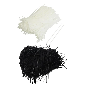 

2000 Pcs Cable Tie Nylon Self Locking Cable Zip Ties Fastener, 1000 Pcs Off White & 1000 Pcs Black
