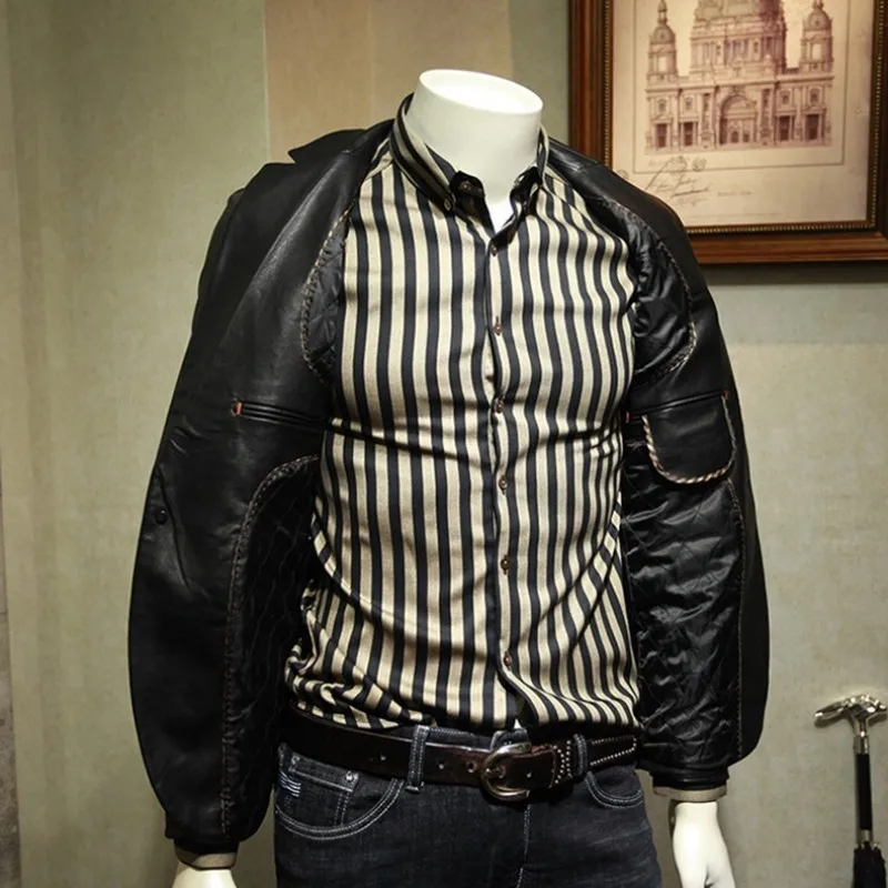 

Smart Casual Spring Mens Single Button Lapel Faux Leather Blazer Long Sleeve Slim Formal Clothing Male PU Lether Coats Plus Size
