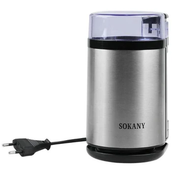 

SOKANY Stainless Steel Blade Electric Coffee Bean Grinder Home Kitchen Office Stainless Steel Home Use Coffee Make EU Plug
