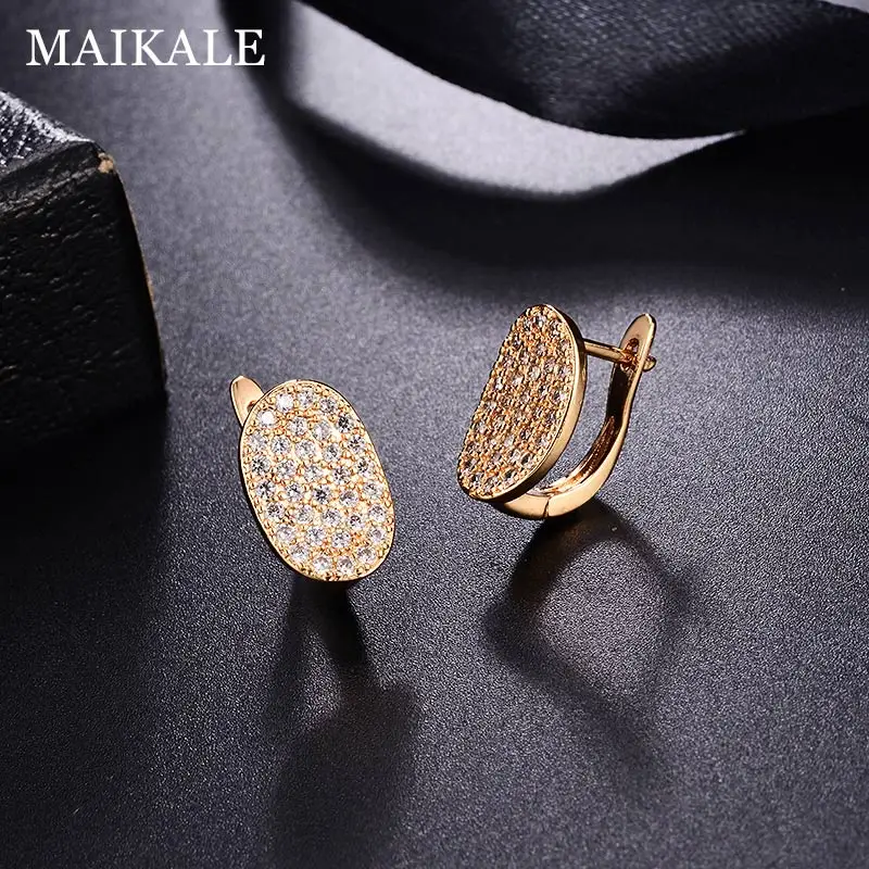 MAIKALE, круглые серьги, покрытые золотом, серебром, белым, высокое качество, кубический цирконий, новые простые корейские серьги для женщин, подарок другу