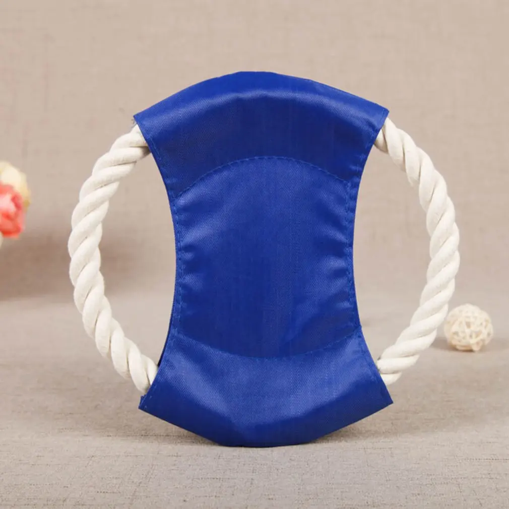 Дисковая игрушка с хлопковой веревкой для питомцев, тканая зеленая, подходящая для собаки летающая тарелка, золотая, для тренировки волос, Интерактивная игрушка для собак