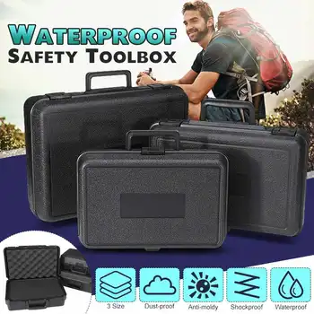 

3 Sizes Protective Safety Instrument Tool Box Shockproof Toolbox Sealed Tool Case Impact Resistant Suitcase With Sponge