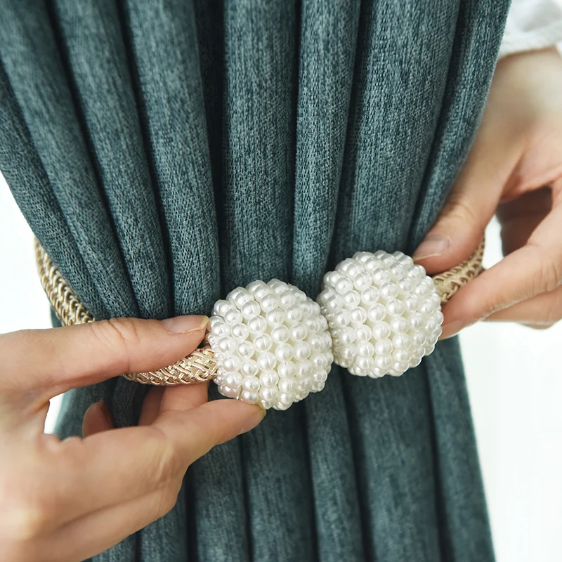 1x-Pearl-Magnetic-Curtain-Clip-Curtain-Holders-Tieback-Buckle-Clips-Hanging-Ball-Buckle-Tie-Back-Curtain