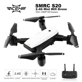 

Foldabe 6 Axles Gyro Mini Wifi Drone With Wide Angle 1080P HD Camera SMRC S20 2.4G Altitude Hold RC Quadcopter