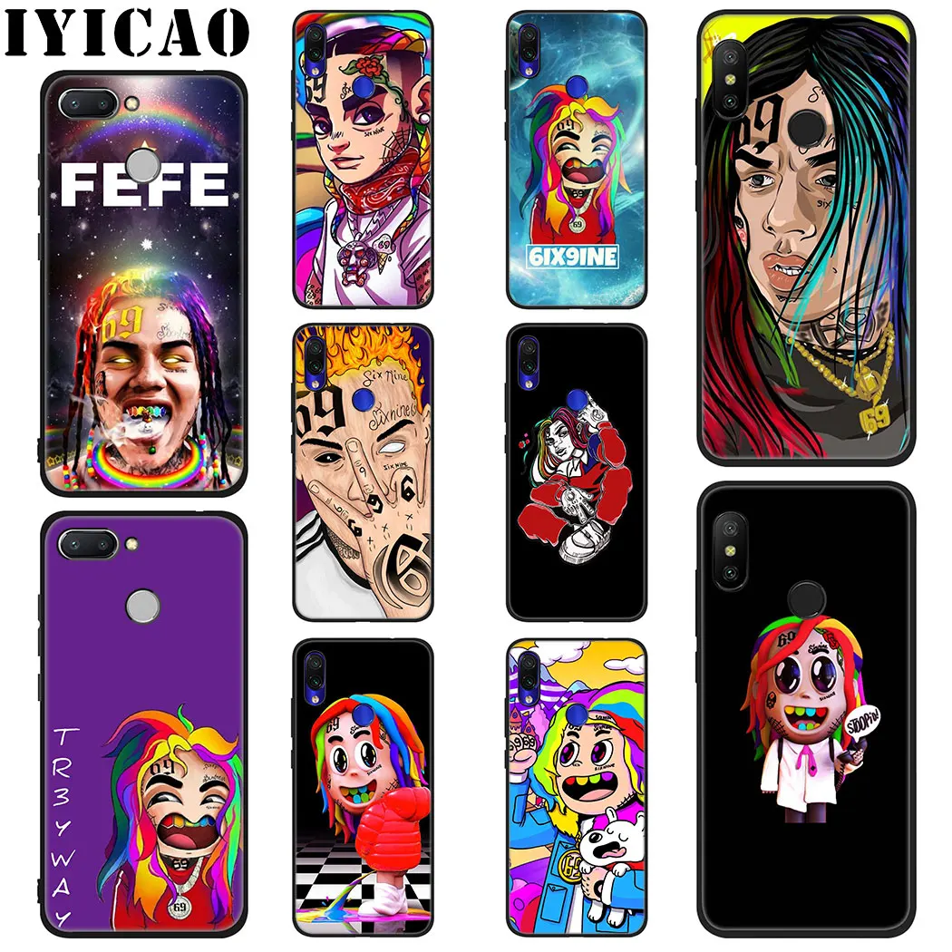 IYICAO Tekashi69 6ix9ine мультфильм мягкий силиконовый чехол для телефона Xiaomi Redmi K20 6 Pro 7 7A 6A 5