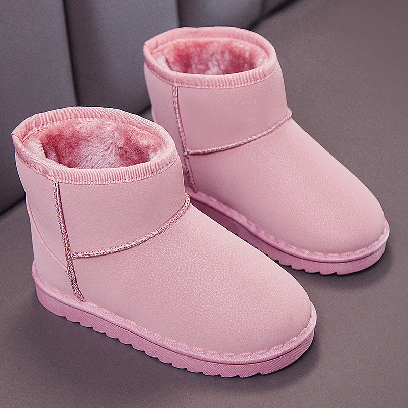 fashion boys girls Plush Warm Baby Toddler Boots Fashion Child Snow Boots Shoes For kinderschune kids Winter Shoes