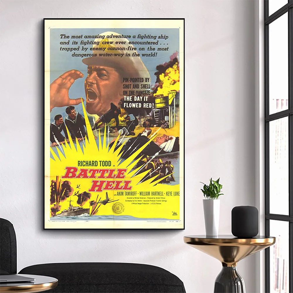 

WM3174 Battle Hell Wonderful Classic Movie HD Silk Fabric Poster Art Decor Indoor Painting Gift