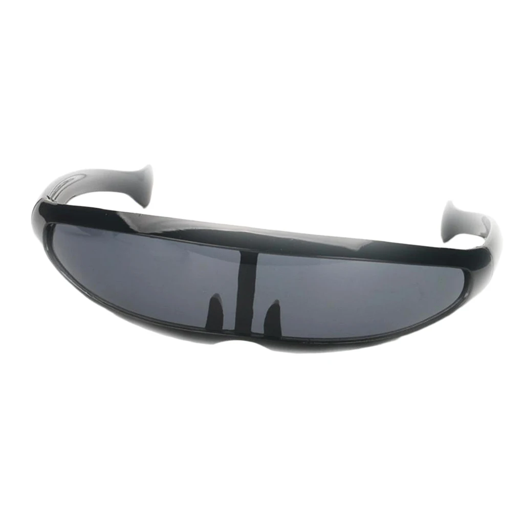 Space Alien Costume Futuristic Robot Decoration Single Lens Visor Sunglasses Space Alien Costume Futuristic Robot Decoration Single Lens Visor Sunglasses