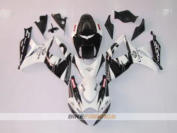 

New ABS Aftermarket Motorcycle Fairing kit Fit For Suzuki GSX-R 600 750 k6 GSXR 2006 2007 06 07 Body set white black corona