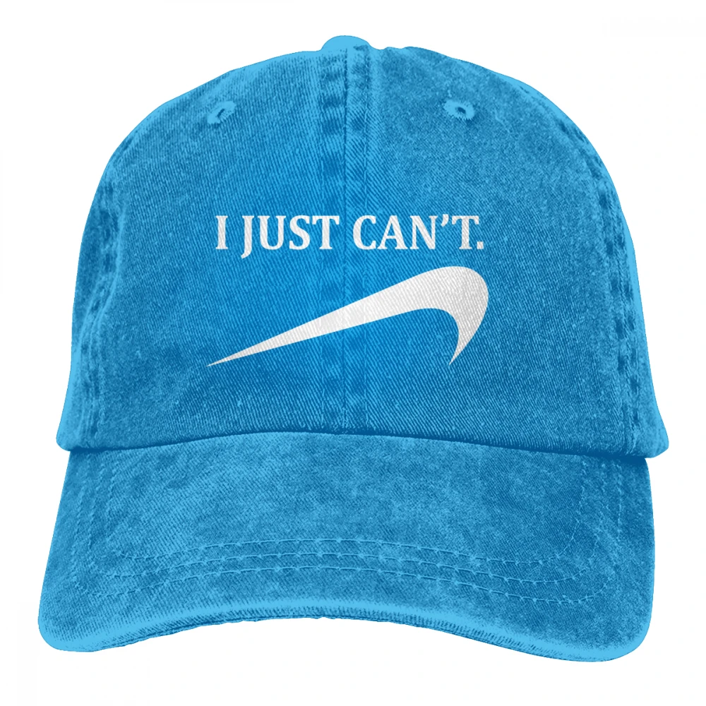 Я просто не могу Casquette черный унисекс Мужские Женские джинсовые бейсболка с ремешком кепки Регулируемый Гольф папа шляпа