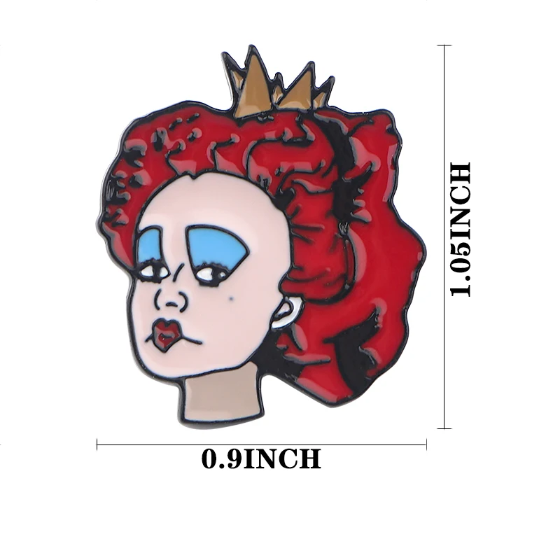 K1147 Mad Hatter Alice булавки эмалированные булавки броши мультфильм креативная металлическая брошь булавки Джинсовая Шляпа значок воротник ювелирные изделия 1 шт