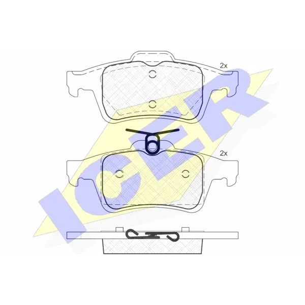 Колодки дисковые з. Mazda 3/5/Premacy 1.6-2.5i/D 05 ICER 181825
