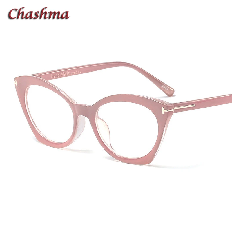 Pink Chashma для подростков, оптические очки, оправа для женщин, кошачий глаз, Spectalces, студенческие модные очки по рецепту - Цвет оправы: Pink