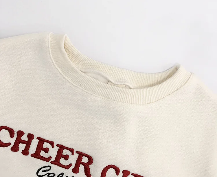 Зимние Утепленные вельветовые штаны для девочек комплект из двух предметов, комплект рождественской одежды для сна, для девочек Sweatshit и комплект со штанами, Комплект повседневной детской одежды для девочек
