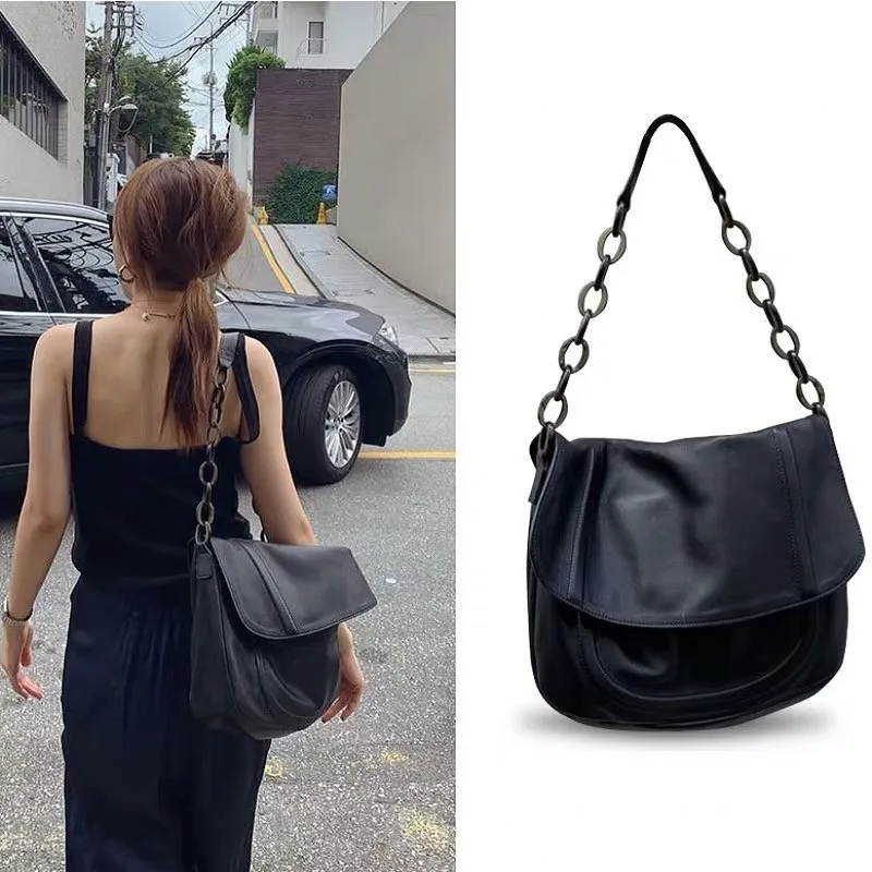 

Women Bag New Fashion Retro Chain Shoulder Bag Large Capacity Tote Bag