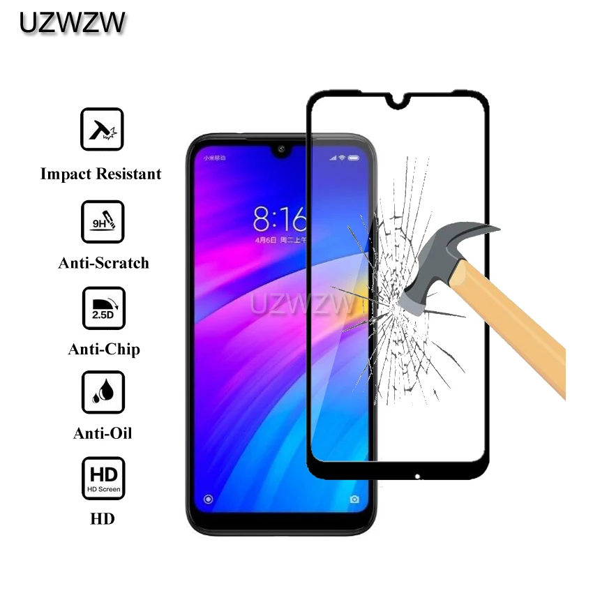 

Full Cover Tempered Glass For Xiaomi Redmi 7A / Redmi 7 Screen Protector Protective Glass Film For Xiaomi Redmi 7A 7